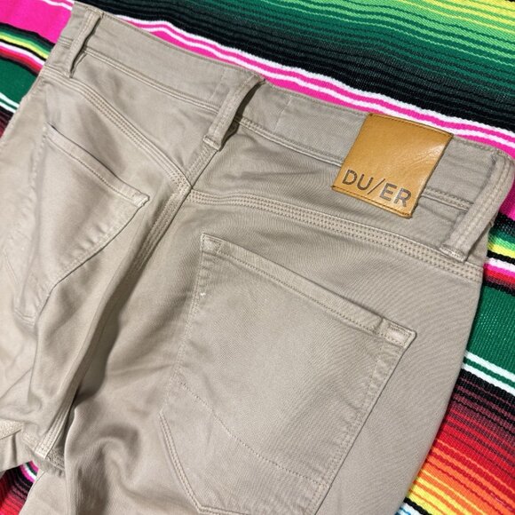 DU/ER No Sweat Pants Mens 32x31 Beige Light Tan Khaki Taper Chino Jeans N2X11 - Picture 8 of 9